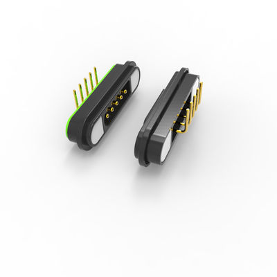 12V 5A Magnetic Connectors 5 Pin PCB Magnetic Connector With Right Angle Pogo Pin