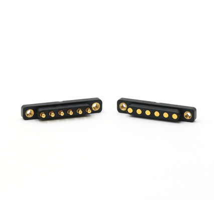 Customized Spring Loaded Connector Gold Plating 6 Pin Pogo Connector Male And Female