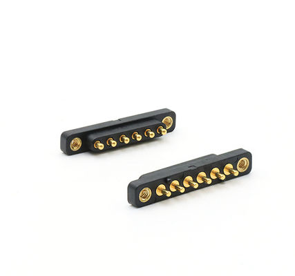 Customized Spring Loaded Connector Gold Plating 6 Pin Pogo Connector Male And Female