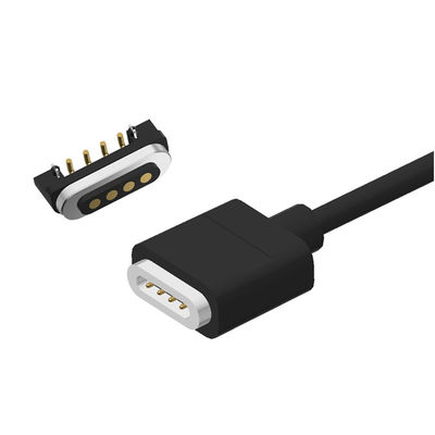 4 Pin Magnetic Connector Cable Right Angle Male And Female Magnetic Connector 5V