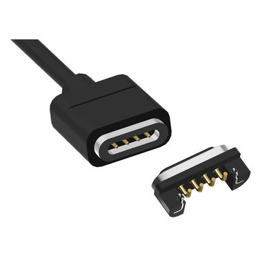 4 Pin Magnetic Connector Cable Right Angle Male And Female Magnetic Connector 5V