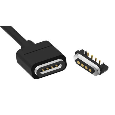 4 Pin Magnetic Connector Cable Right Angle Male And Female Magnetic Connector 5V