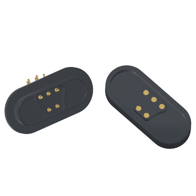 DIP 5 Pin Pogo Connector Black Right Angle Pogo Pin Connector 12V