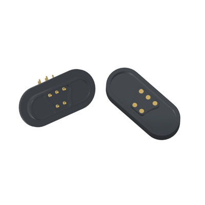DIP 5 Pin Pogo Connector Black Right Angle Pogo Pin Connector 12V