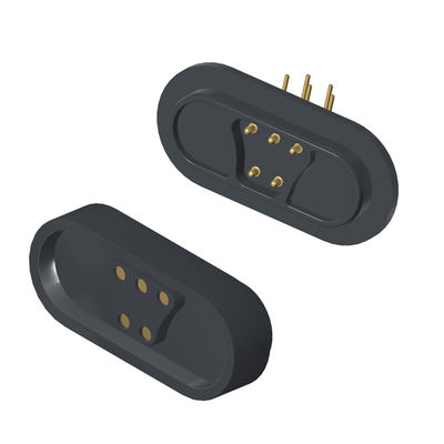 DIP 5 Pin Pogo Connector Black Right Angle Pogo Pin Connector 12V