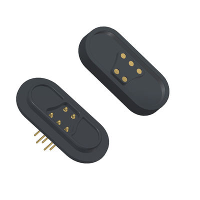 DIP 5 Pin Pogo Connector Black Right Angle Pogo Pin Connector 12V